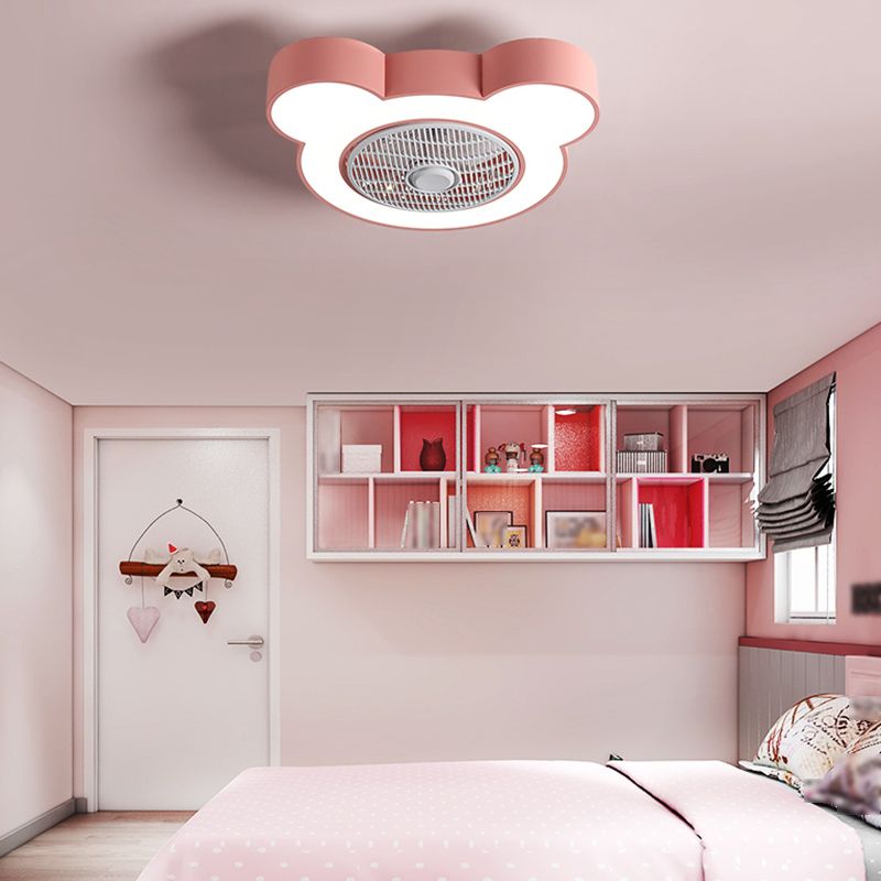 Modern Style Ceiling Fan Light Metal 1 Light Ceiling Fan Lighting for Bedroom