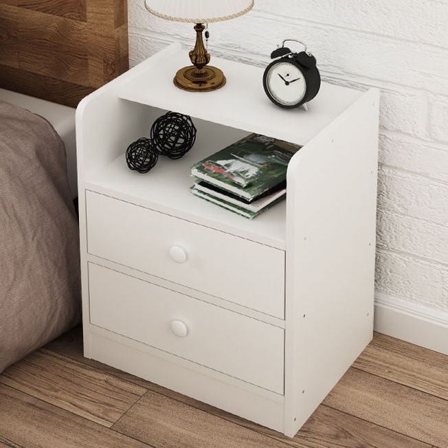 Wooden Bedside Cabinet Modern Style Minimalist Bedside Table with Drawers