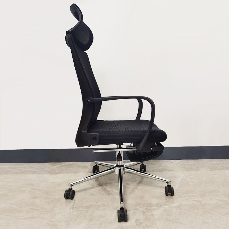 Modern Desk Chair Fixed Arms Task Chair with Wheels for Office