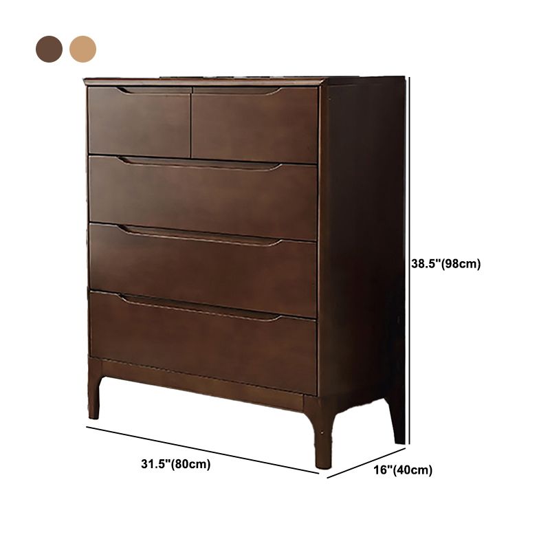 Rubberwood Accent Chest 11.81" Wide Rectangle Standard Chest with Drawers