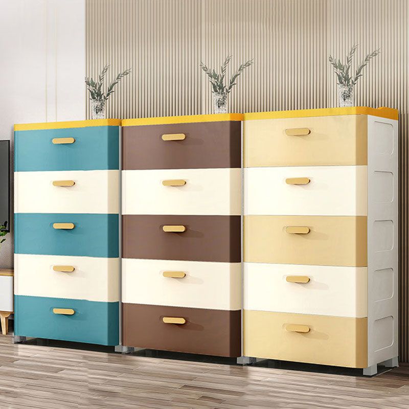 Contemporary Plastic Kids Dressers Vertical Kids Furniture for Bedroom