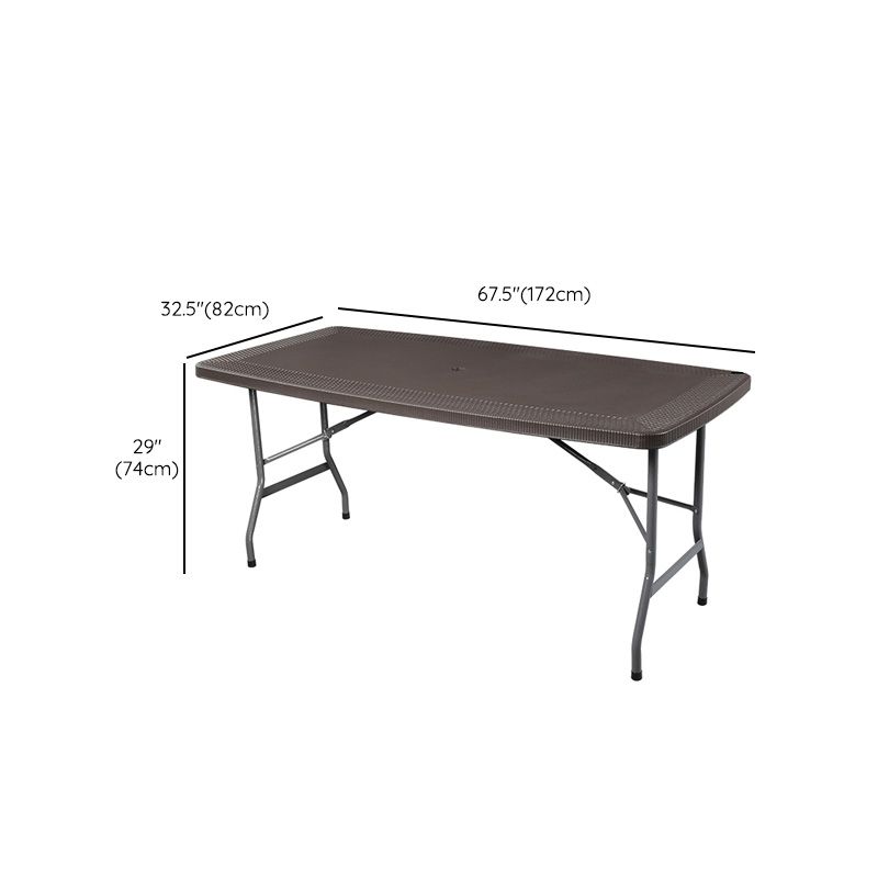 Contemporary Style Camping Table Rectangle Shape Plastic Water Resistant Table