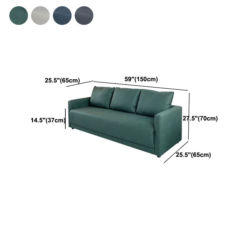 Standard Square Arm Sofa 25.59" D x 27.55" H Sofa for Living Room