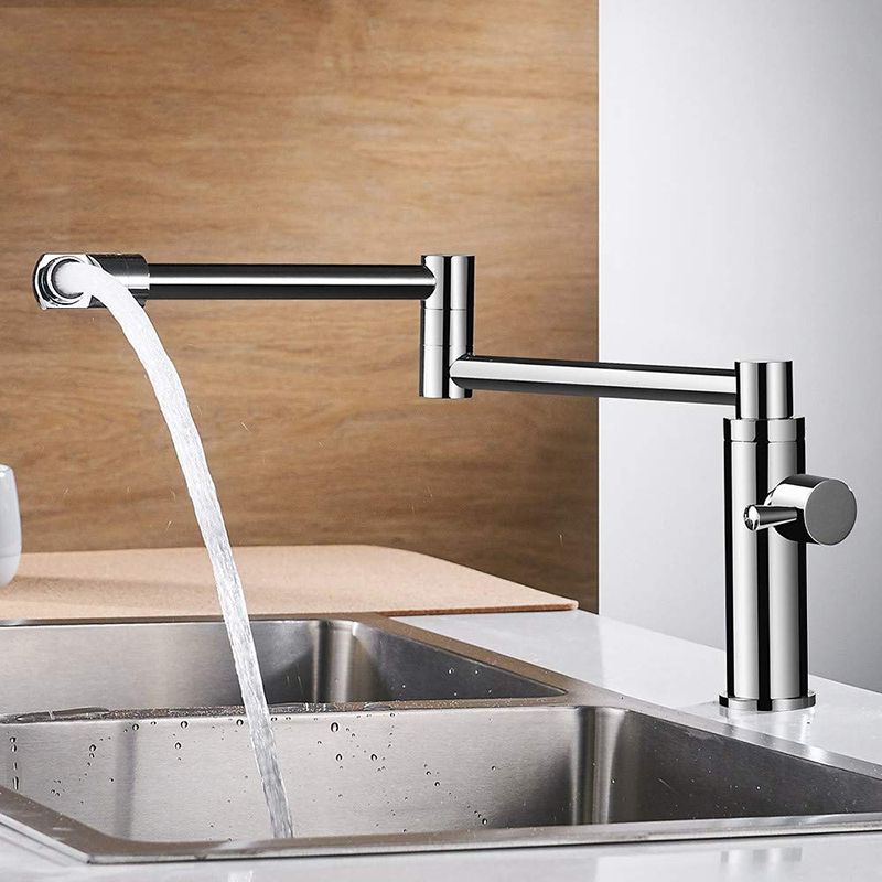 Swivel Spout 3-Function Pot Filler Kitchen Faucet Modern Pot Filler in Polished Chrome