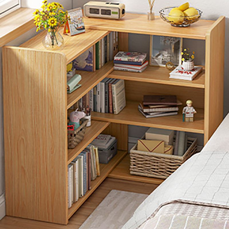 Wooden Engineered Wood Bookshelf Closed Back Modern Bookcase with Shelves