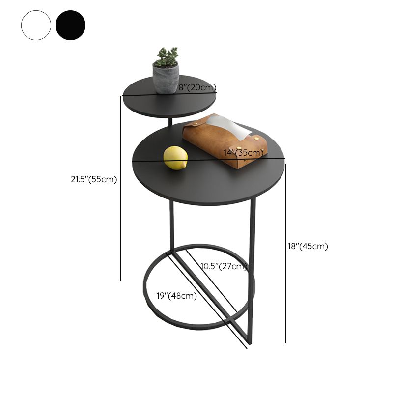 Modern Accent Table Nightstand Metal Bedside Cabinet for Bedroom