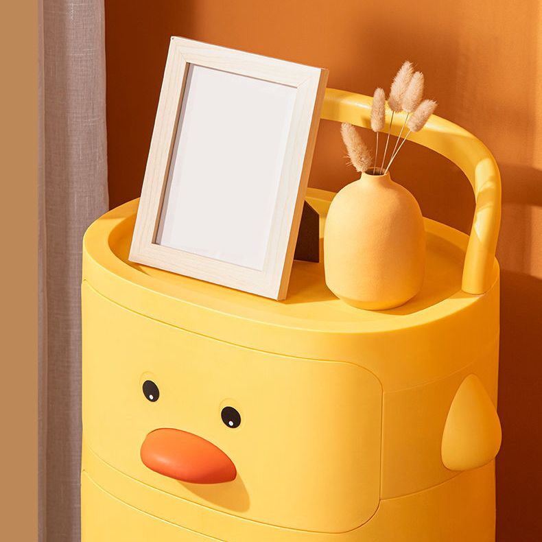 Yellow Duck Bed Nightstand Contemporary Children Storage Night Table