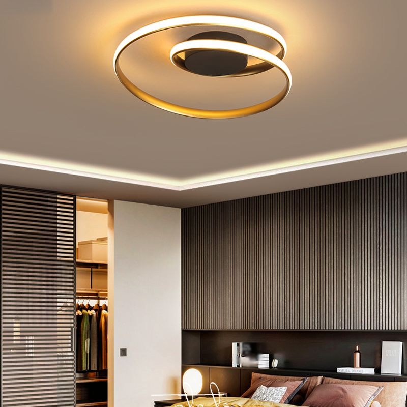 LED Ceiling Mounted Light Simplicity Flush Ceiling Light Fixtures with Silicone Shade