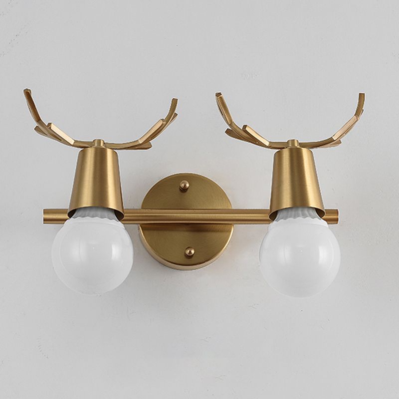 Multi-Light Geometric Vanity Sconce Modern Style Metal Sconce Lights in Gold