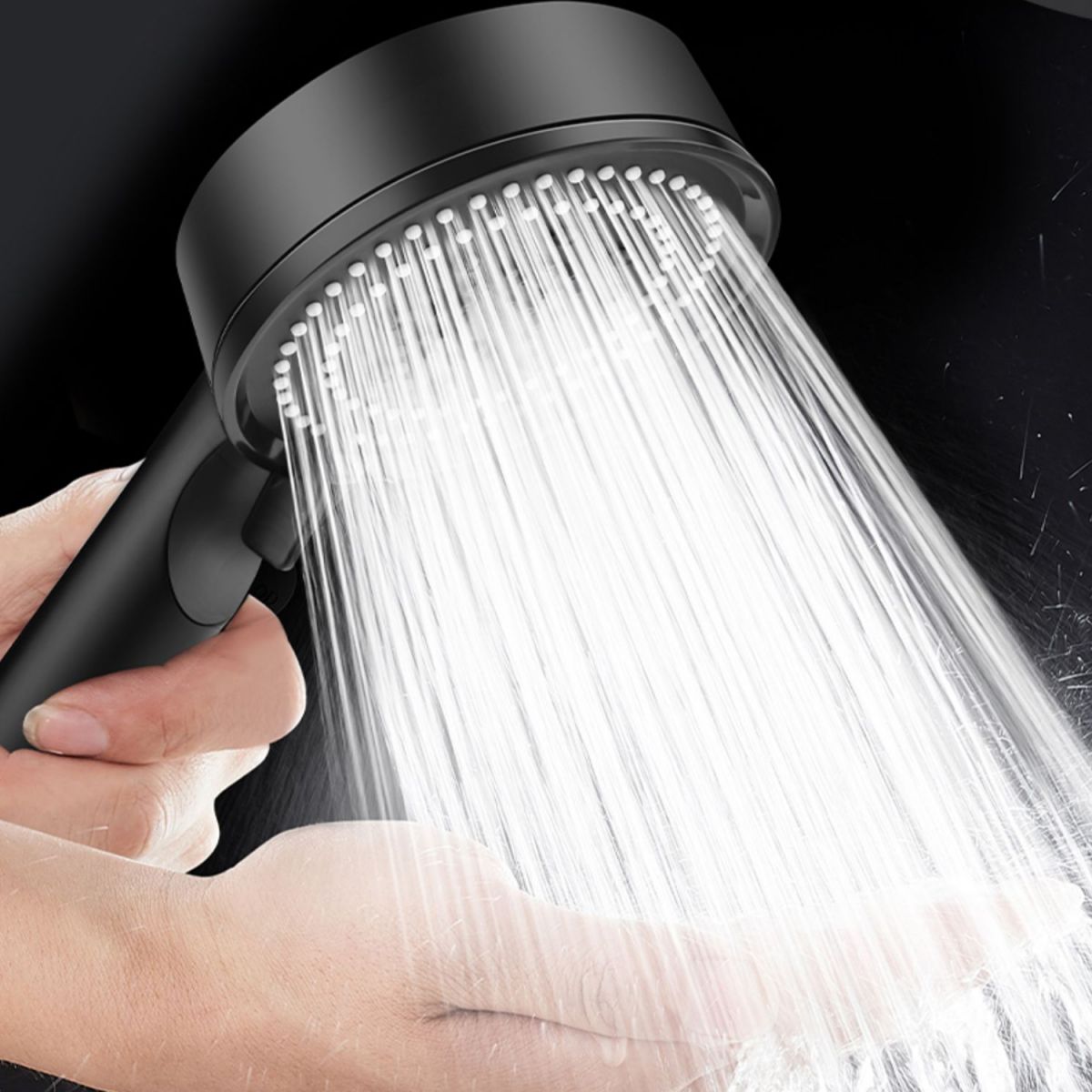 Round Hand Shower Adjustable Spray Pattern Wall-Mount Showerhead