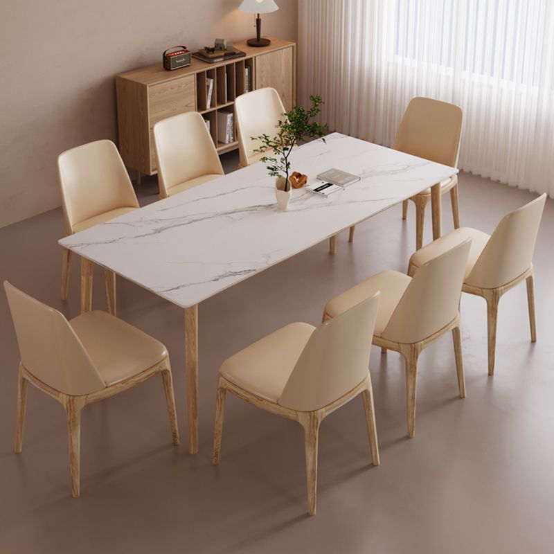 Modern 1/2/6/7/9 Pieces Dining Set Rectangle Stone Dining Table for Dining Room