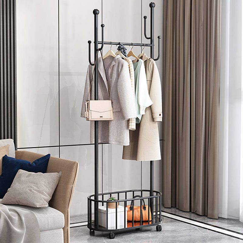 Modern Style Coat Rack Solid Color Free Standing Hooks Design Coat Rack