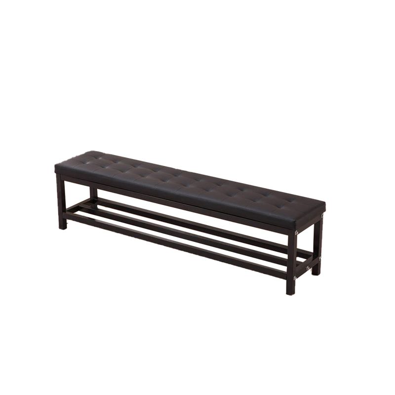 15.6-inch Width Modern Bench Cushioned Metal Solid Color Seating Bench