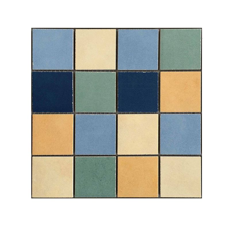 Adhesive Mosaics Wallpaper Panels Blue-Yellow-Green Modern Wall Decor for Kitchen