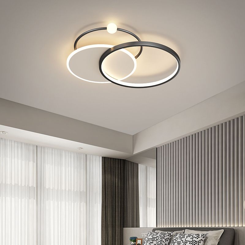 3 Lights Simplicity Ceiling Lighting Fixture LED Flush Ceiling Light for Living Room