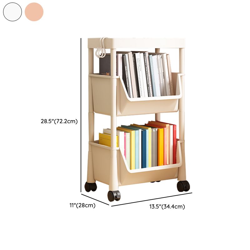 Contemporary Plastic Book Shelf Freestanding Standard Kids Bookcase