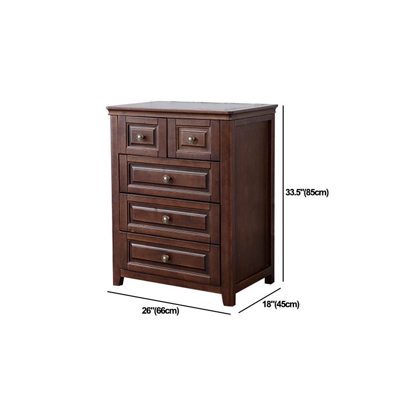 Traditional Brown Storage Chest Bedroom Storage Chest Dresser with Drawers