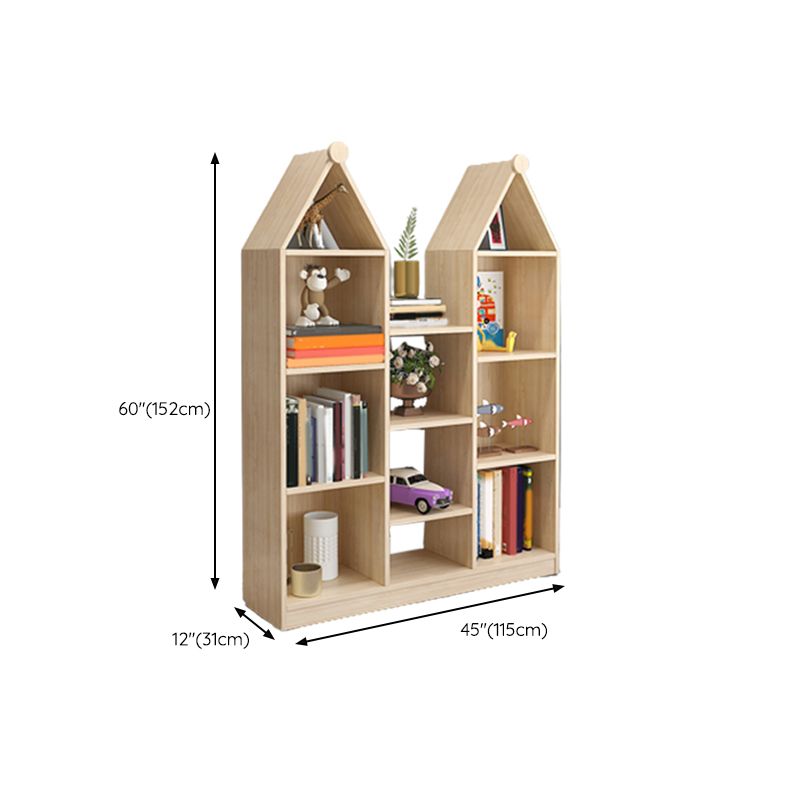 Solid Wood Kids Storage Cubby Nordic Home Freestanding Bookcase