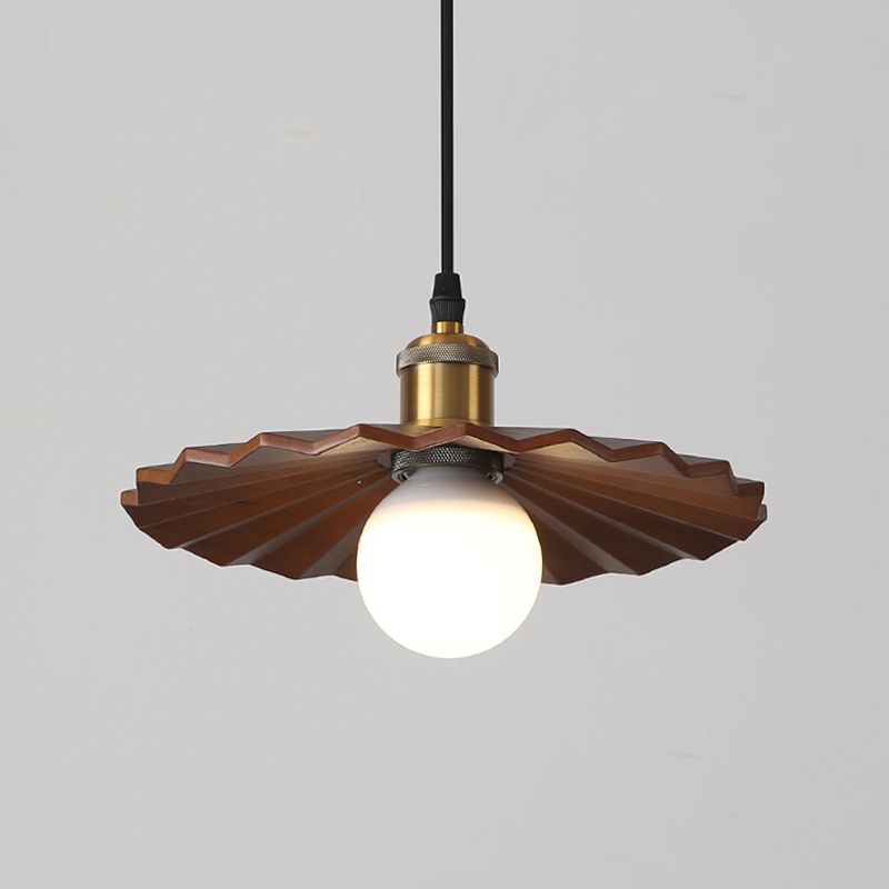 Modern Style Cone Shape Pendant Lighting Wood Pendant Light for Bedroom