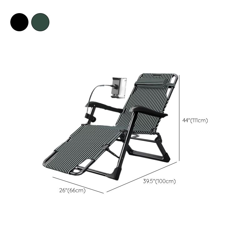 Contemporary Indoor Recliner Chair with Metal Base and Arms and Independent Foot Movement