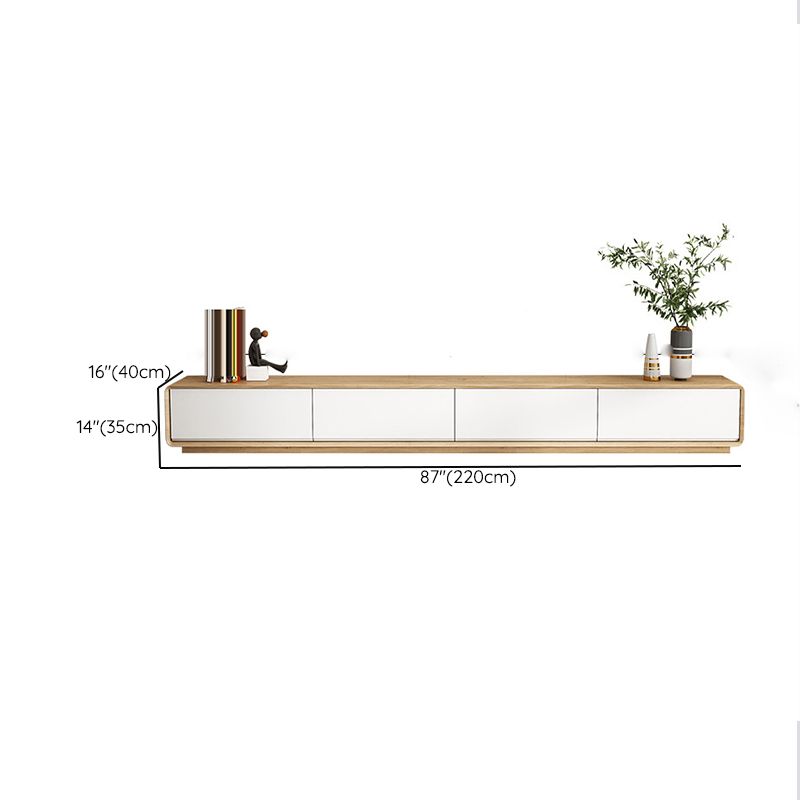 Contemporary TV Media Console Wooden TV Console with Drawers