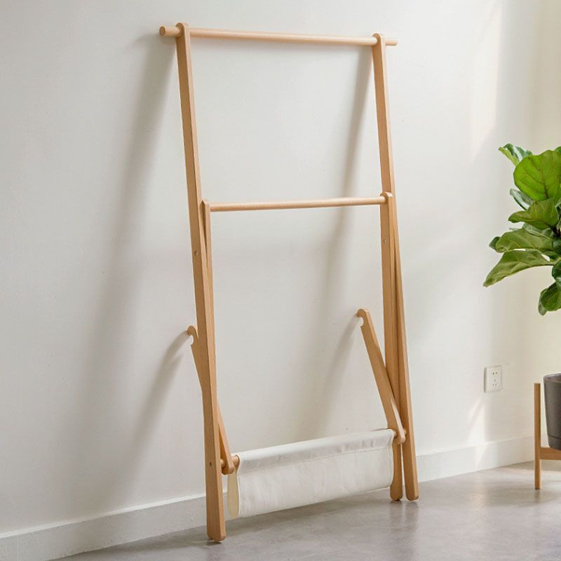 Modern Solid Wood Coat Rack Free Standing Clothes Hanger for Bedroom