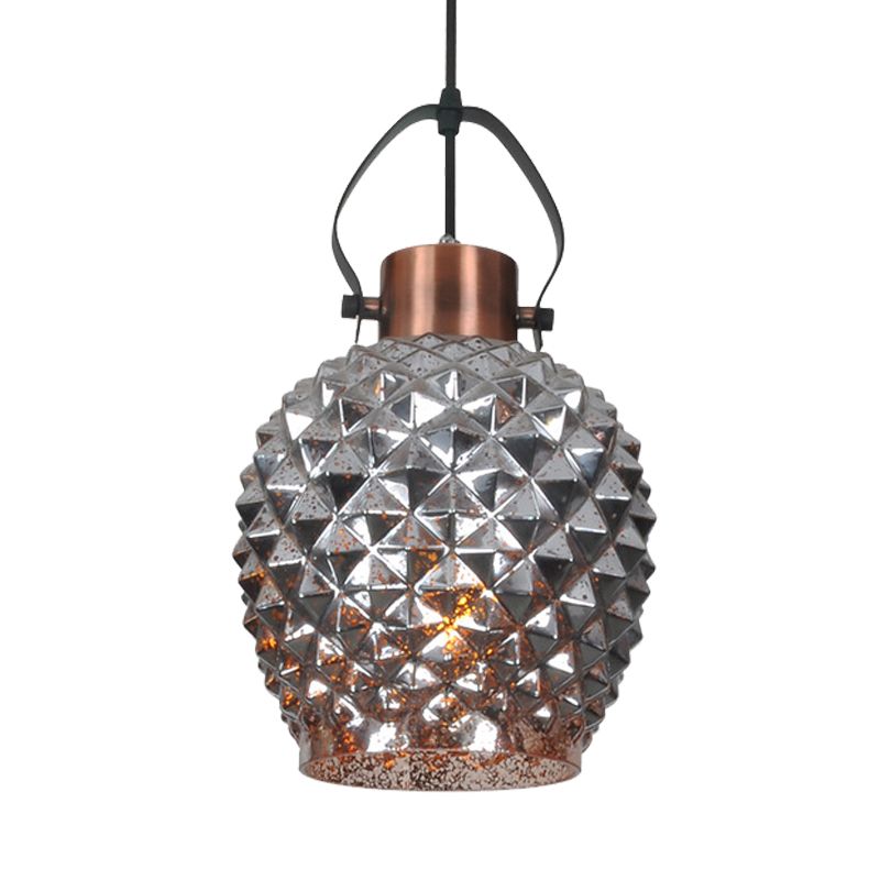 1 bol ananas hanglampverlichting koloniaal koper/chroom/goudglas hangende lamp voor slaapkamer