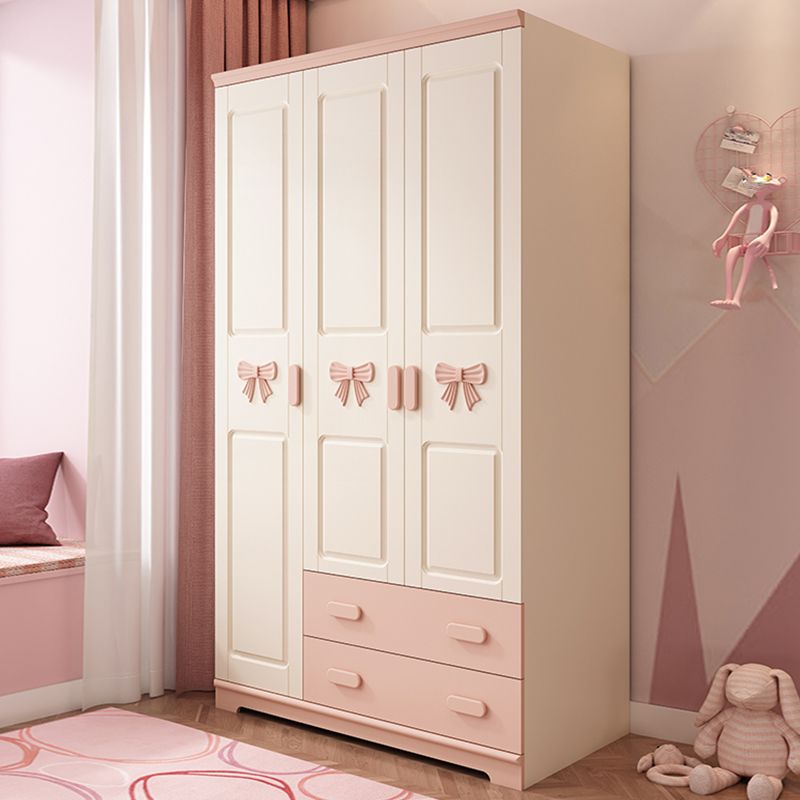 Wooden Kids Closet Modern Style Wardrobe Closet with Garment Rod