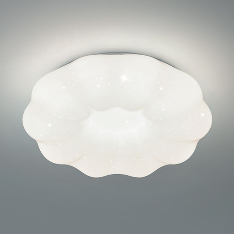 Modern Metal Flush Mount Cloud Shape Ceiling Light with Acrylic Shade for Living Room