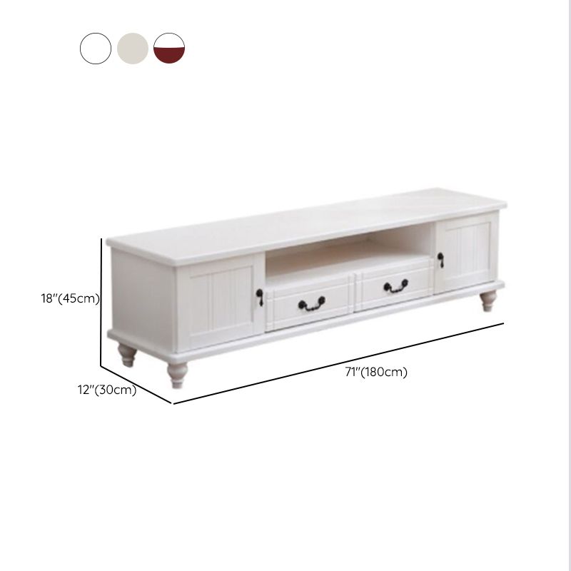 Wooden TV Media Console Stand Contemporary TV Console for Living Room