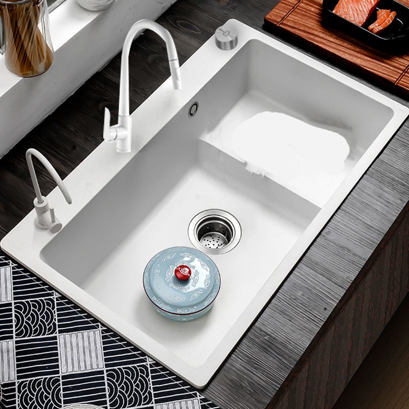 Modern Style Kitchen Sink Granite Kitchen Sink with Drain Assembly