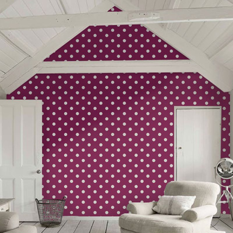 Dots Wallpaper Panels Peel and Stick Kids Playroom Wall Covering, 4' L x 20.5" W