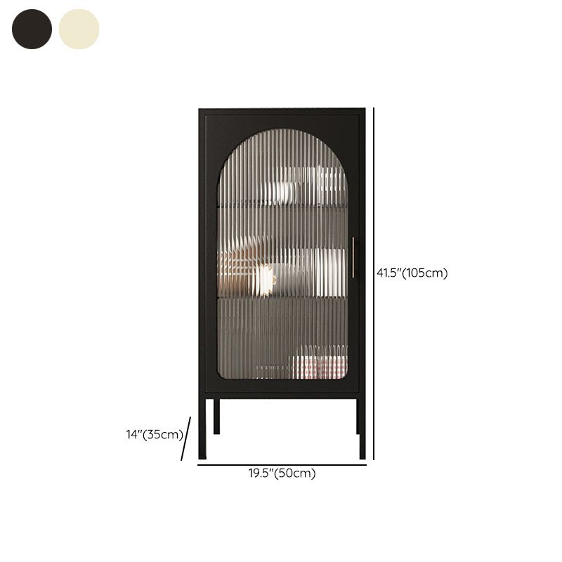 Contemporary Metal China Cabinet Glass Doors Display Cabinet for Living Room