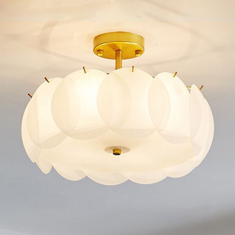 Nordic Ceiling Light Simple Glass Flush Mount Light Fixture for Sitting Room