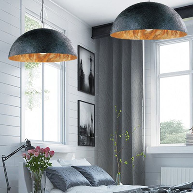 Metal Black Black Appeding Light Light Dome Stile Industrial Style Impiccent Light