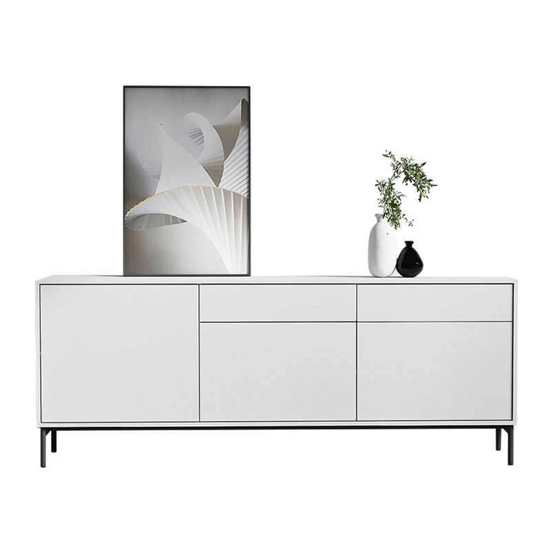 Modern Rectangle Storage Cabinet Sideboard Wooden Sideboard with Drawers and Doors