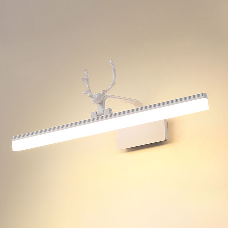 Linear Contemporary Style Vanity Light Metal 1 Light LED Mirror Light for Bathroom