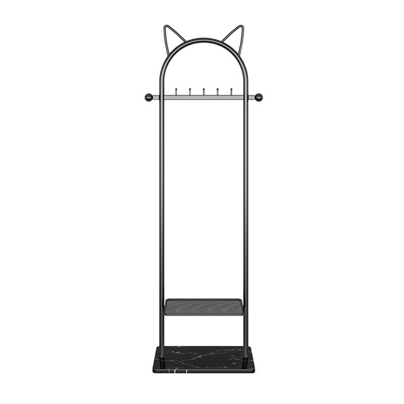 Modern Metal Hall Stand with Hooks Storage Shelf Coat Hanger