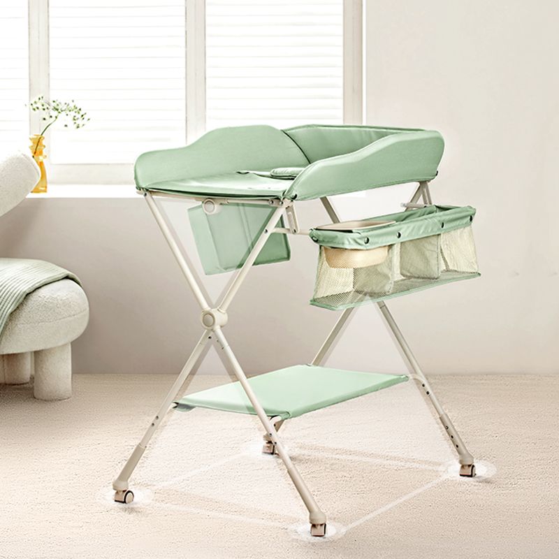 Portable Safety Rails Baby Changing Table Flat Top Changing Table with Shelf