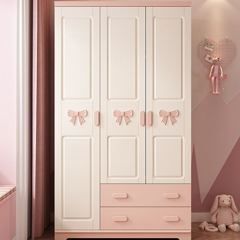 Wooden Kids Closet Modern Style Wardrobe Closet with Garment Rod