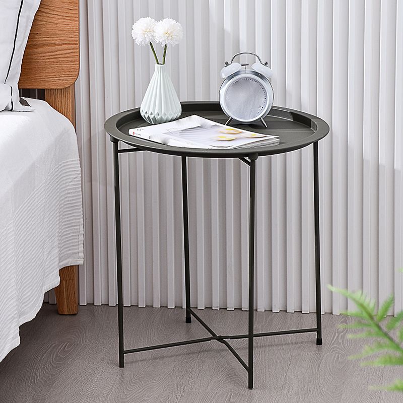 Contemporary Accent Table Nightstand Antique Finish Bed Nightstand