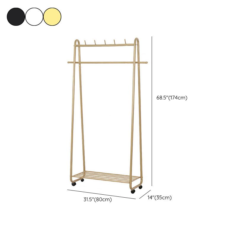 Gorgeous Metal Coat Rack Designer Storage Shelves Coat Rack with Castors