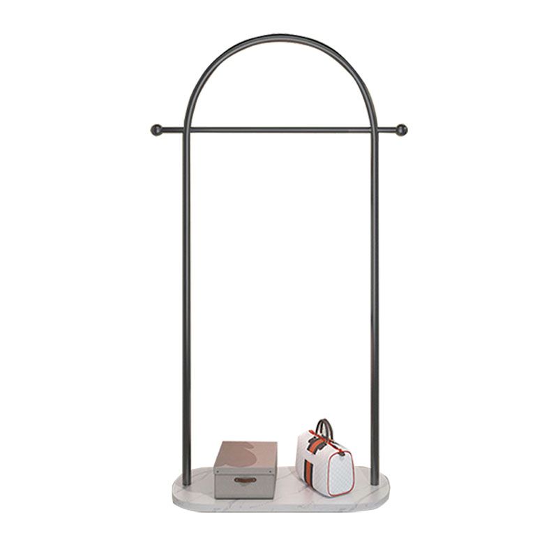 Modern Metal Hall Stand Hanging Rail with 2 Hooks Coat Hanger