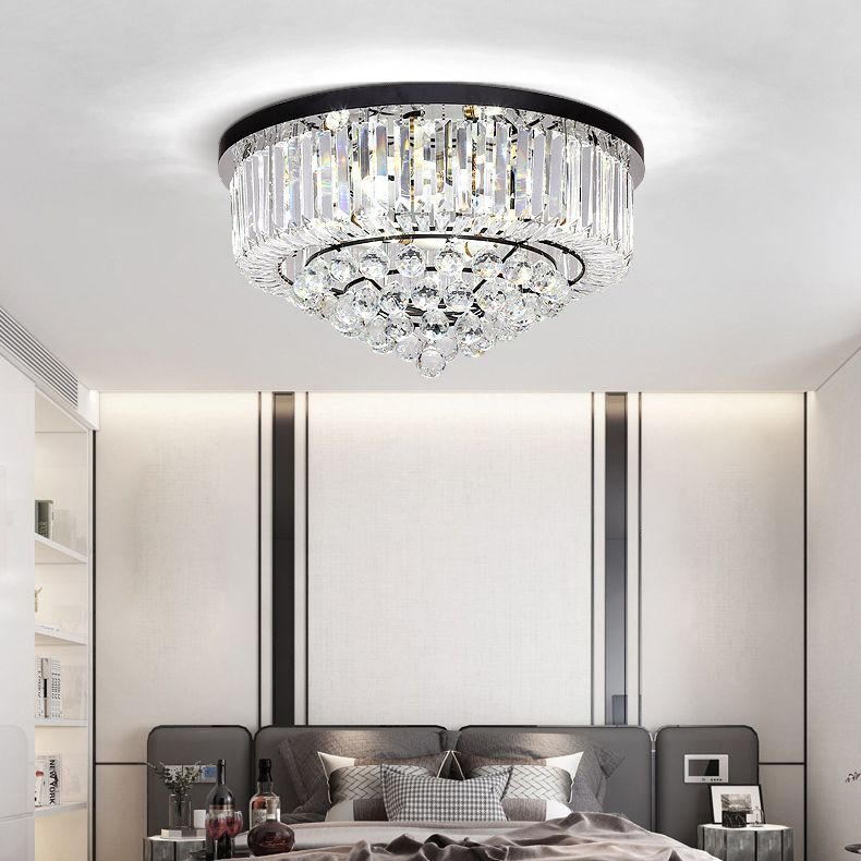 4/6/9-Light Contemporary Black Flush Mount Lighting LED Ceiling Light