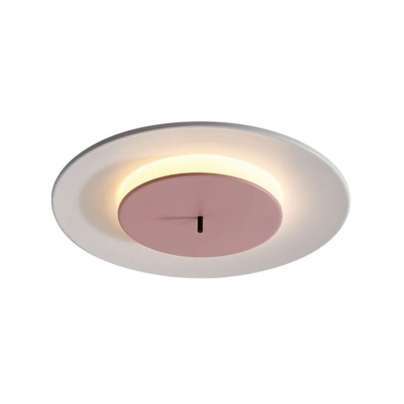 Nordic Round Ceiling Light Metal LED Flush Mount Lighting Fixture for Bedroom