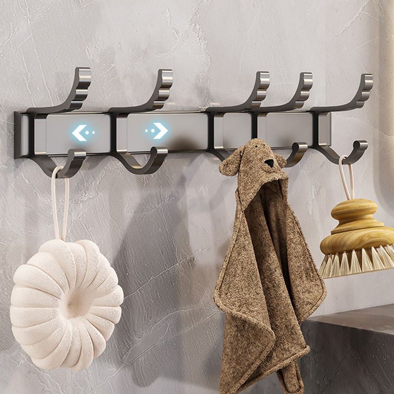 Modern Bathroom Hardware Set Grey Metal Bathroom Accessory Kit