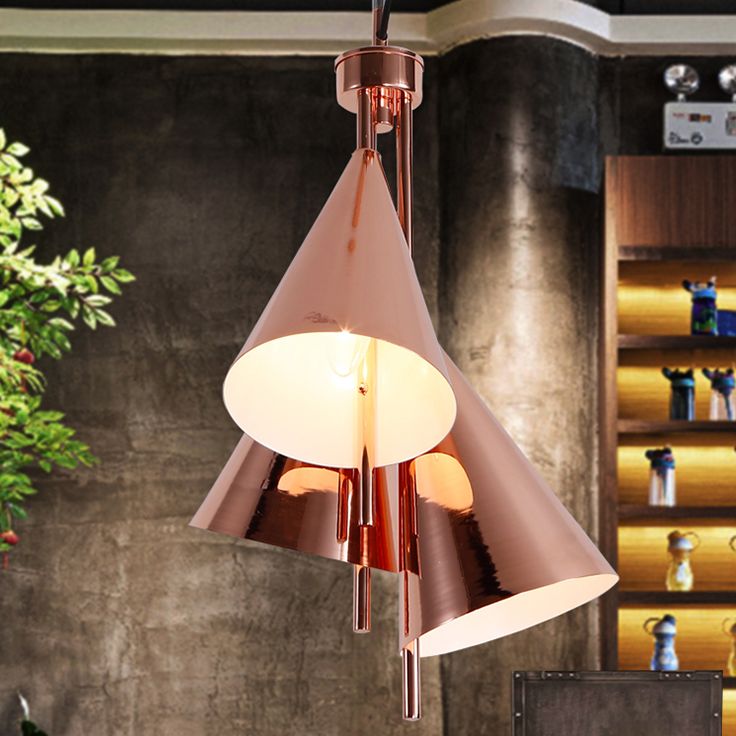 Pendre lustre de style macaron Light Conical Hanging Light avec de l'ombre en métal pour le restaurant