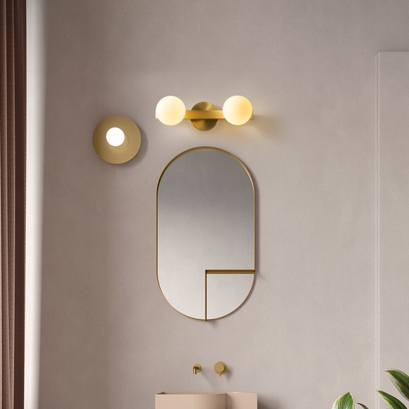 Contemporary Style Ball Vanity Lighting Ideas Metal Multi Lights Vanity Sconce