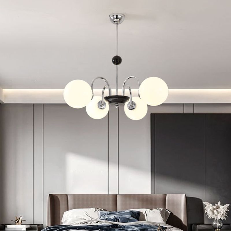 Spherical Hanging Chandelier Simplicity Style Glass Pendant Chandelier