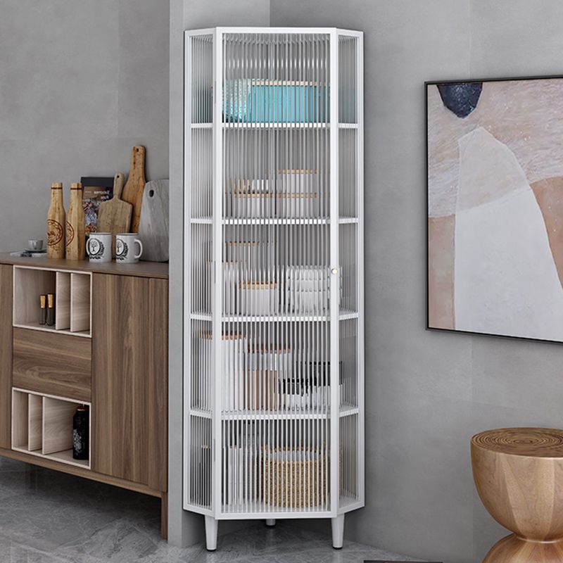 Contemporary Multi-shelf Storage Cabinet Glass Door Buffet Cabinet for Dining Room